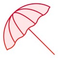 Beach umbrella flat icon. Summer parasol red icons in trendy flat style. Recreation gradient style design, designed for Royalty Free Stock Photo