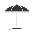 Beach umbrella glyph icon