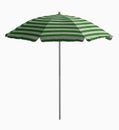 Beach umbrella - Green-white striped Royalty Free Stock Photo