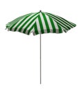 Beach umbrella - Green-white striped Royalty Free Stock Photo