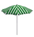 Beach umbrella - Green-white striped Royalty Free Stock Photo