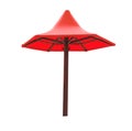 Beach umbrella isolated on a white background Royalty Free Stock Photo