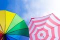 Beach umbrella's background Royalty Free Stock Photo