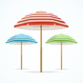 Beach Umbrella Set. Vector Royalty Free Stock Photo