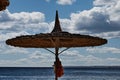 Beach umbrella shade Royalty Free Stock Photo