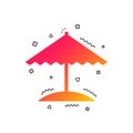 Beach umbrella icon. Protection from the sun. Vector Royalty Free Stock Photo