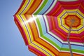 Beach umbrella on a summer day Royalty Free Stock Photo