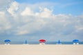 Beach umbrellas on Clearwater Beach Royalty Free Stock Photo
