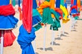 Beach umbrellas, Deauville Royalty Free Stock Photo