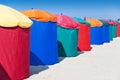 Beach umbrellas, Deauville Royalty Free Stock Photo