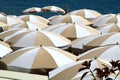 Beach umbrellas in perspective