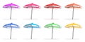 Beach umbrellas set Royalty Free Stock Photo