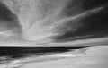 Beach at Todos Santos central Baja California Mexico BCS - black and white Royalty Free Stock Photo