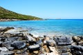 The beach on uninhabited island Royalty Free Stock Photo