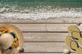 Beach vacation background with copy space