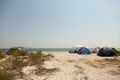 Wild beach in Vadu with some tents