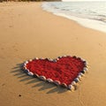 Beach Valentine It& x27;s for a Romantic Occasion Royalty Free Stock Photo
