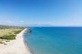 The beach Valtaki or Glyfada near Gytheio in Lakonia, Greece Royalty Free Stock Photo