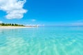 The beach of Varadero in Cuba on a sunny summer day Royalty Free Stock Photo