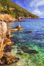 Beach in Vasiliki, Lefkada Royalty Free Stock Photo