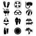 Beach vector icons