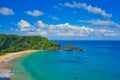 Desert beach view, with blue sky and the most amazing sea