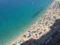 Beach view from above in Tropea