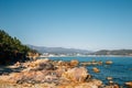 Beach view from Igari Anchor Observatory in Pohang, Korea Royalty Free Stock Photo