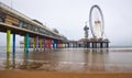 Beach view on the Pier in Scheveningen near Hague, Netherlands Royalty Free Stock Photo