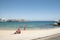 Beach view from the roadside in Rhodes island.