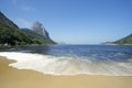 Beach View of Sugarloaf Mountain Rio de Janeiro Brazil Royalty Free Stock Photo