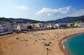 Tossa de Mar beach Costa Brava coast Spain spanish Mediterranean sea Catalonia summer beautiful view town city Europe travel sand Royalty Free Stock Photo