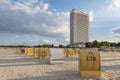 Beach with view toward the hotel Maritim in TravemÃÂ¼nde