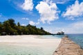 A view at the beach of Ellaidhoo island, Maldives Royalty Free Stock Photo