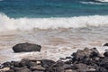 Beach view of the volcanic island of Lanzarote, Canary Islands