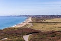 Beach views across Hengistbury Head in Dorset Royalty Free Stock Photo