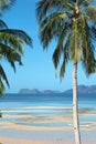 Beach of the village of El Nido, island of Palawan, the Philippines Royalty Free Stock Photo