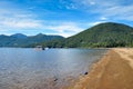 Beach at Villarrica lake, Chile Royalty Free Stock Photo