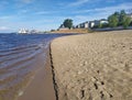 Beach on Volga river in Kostroma, Russia