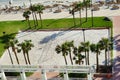 Beach volley ball field in daytona beach Royalty Free Stock Photo