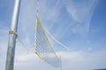 Beach volley net on a sandy beach Royalty Free Stock Photo