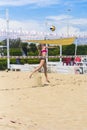 Beach volley player being crushed(rome) Royalty Free Stock Photo