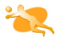 Beach volley player icon - man