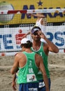 Beach Volley / Ricardo and Emanuel Royalty Free Stock Photo