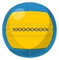 Beach volleyball ball cartoon icon. Leather equipment