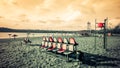 Beach volleyball on the city beach Royalty Free Stock Photo