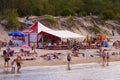 Beach volleyball on the Lithuanian coast of Palanga.