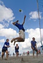 Beach volleyball spike