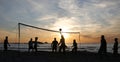 Beach volleyball sunset 3 Royalty Free Stock Photo