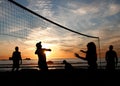 Beach volleyball sunset 5